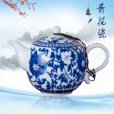 青花缠枝莲茶具 青花瓷套...