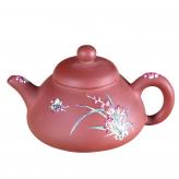 枣红泥（彩绘大）紫砂茶具...