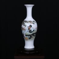 冯祥《太白醉酒》瓷瓶艺术品