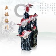 李刚《五福临门》陶艺艺术品  