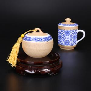 仿陶青花茶具 茶具艺...