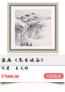 王天阳《冬日峡谷》书画 国画